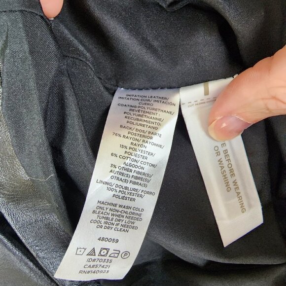 LOFT Vegan Leather Moto Jacket 0P - Picture 4 of 5